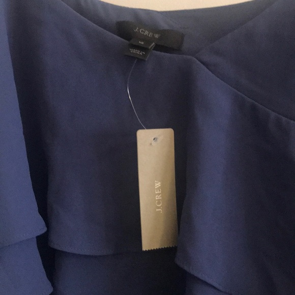 J Crew Slate Blue Ruffle Cami NWT - Picture 3 of 4